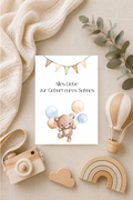 Postkarte A6 zur Geburt - Alles Liebe zur Geburt eures Sohnes