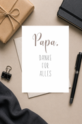 Postkarte A6 zum Vatertag - Papa, Danke für alles