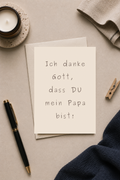 Christliche Postkarte A6 zum Vatertag - Ich danke Gott, dass Du mein Papa bist