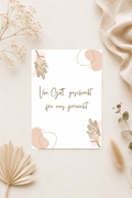 Christliche Postkarte A6 zum Muttertag - Von Gott geschenkt für uns gemacht