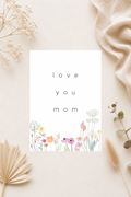 Postkarte A6 zum Muttertag -  love you mom