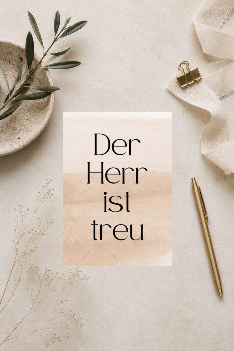 christliche Postkarte A6 - Der Herr ist treu