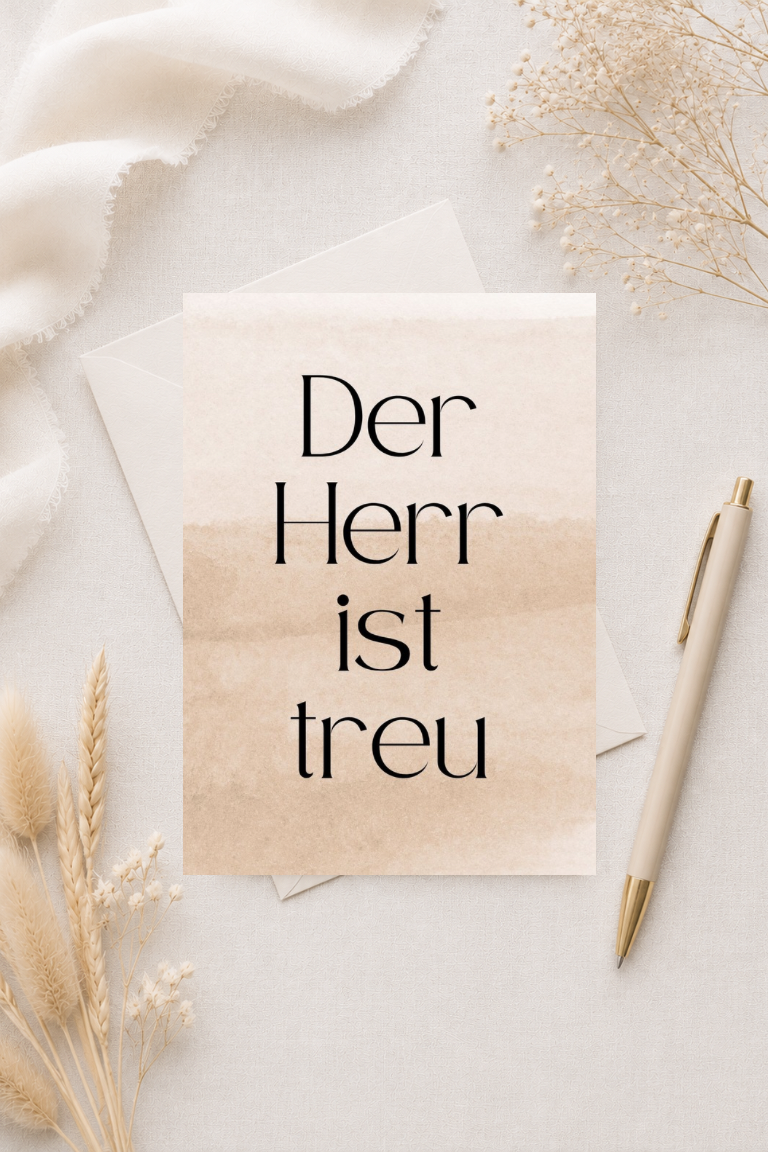 christliche Postkarte A6 - Der Herr ist treu