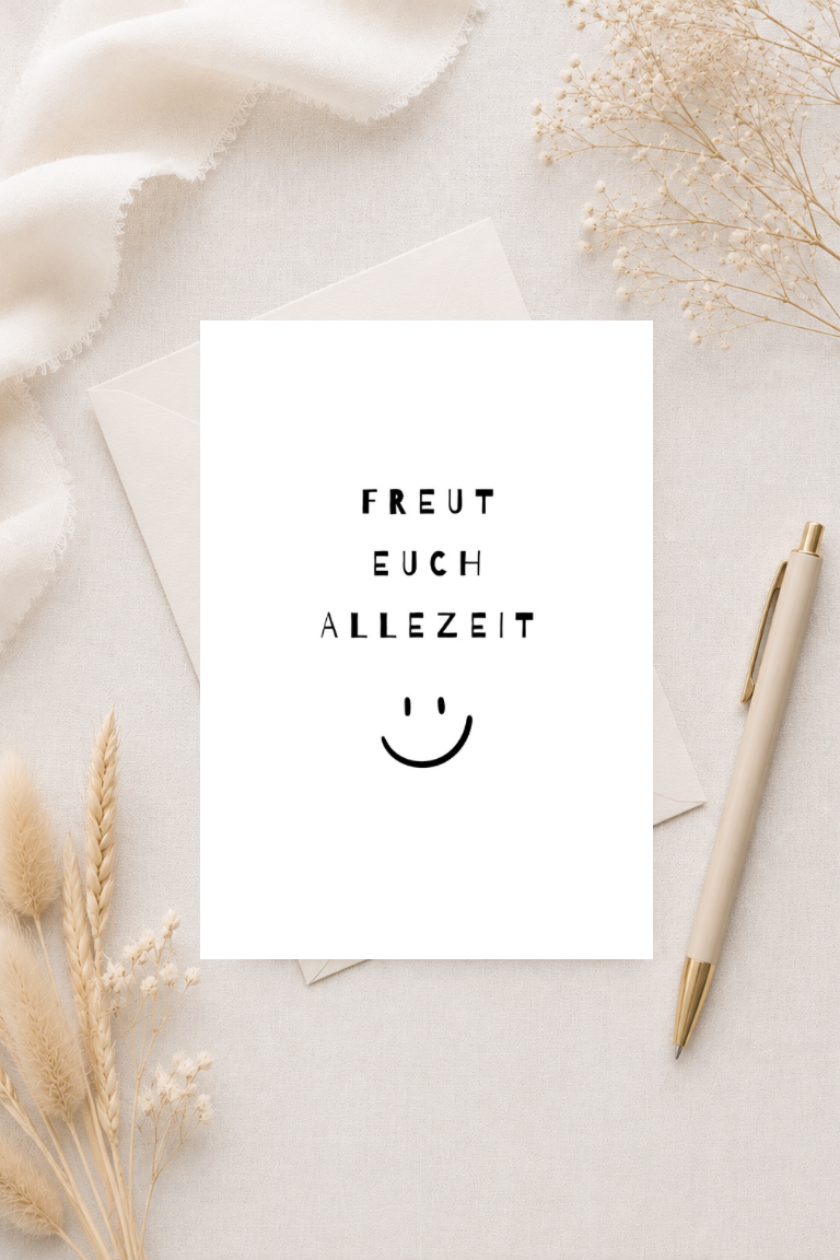 christliche Postkarte A6 -  Freut euch allezeit