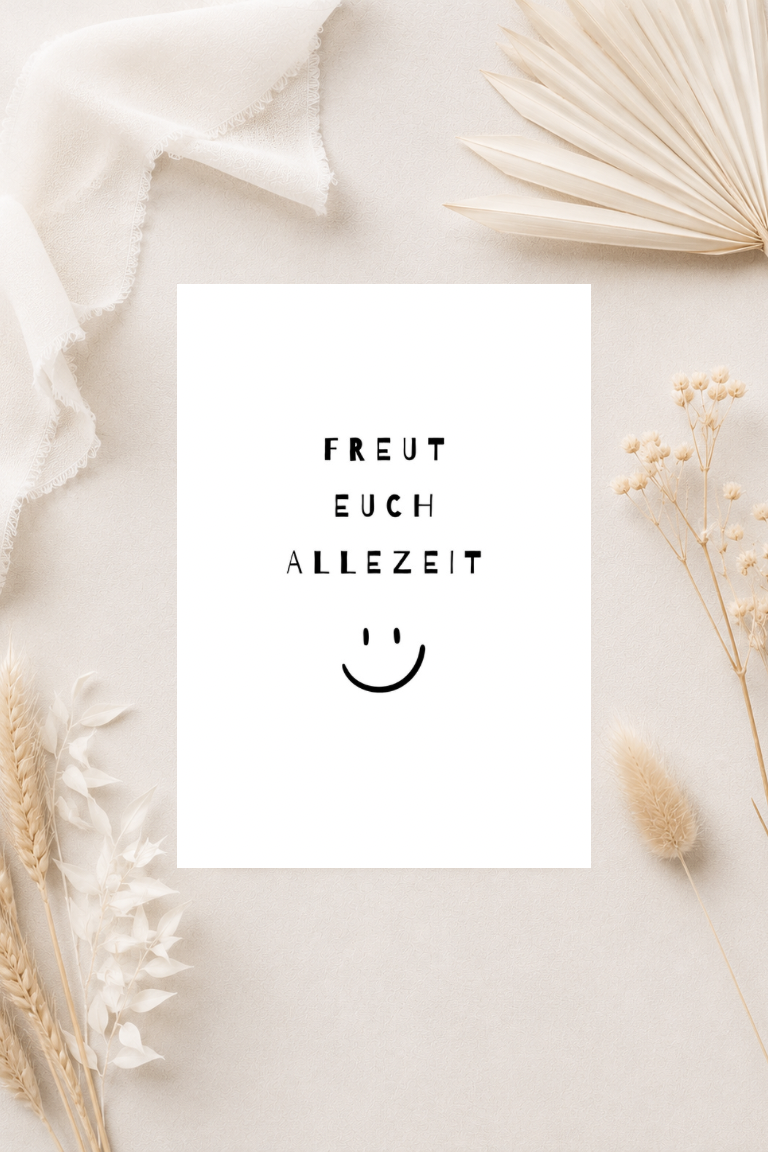 christliche Postkarte A6 -  Freut euch allezeit