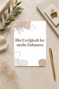 christliche Postkarte A6 - Die Ewigkeit ist mein Zuhause