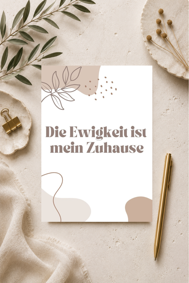 christliche Postkarte A6 - Die Ewigkeit ist mein Zuhause