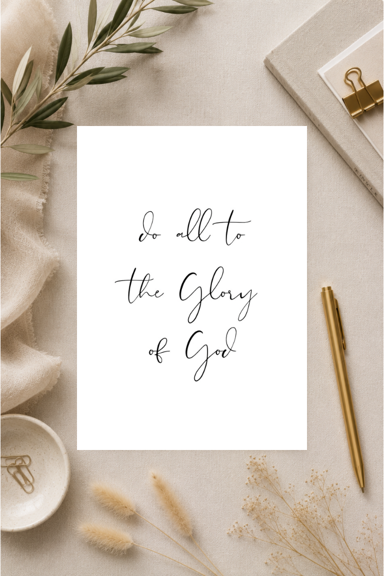 christliche Postkarte A6 - do all to the Glory of God