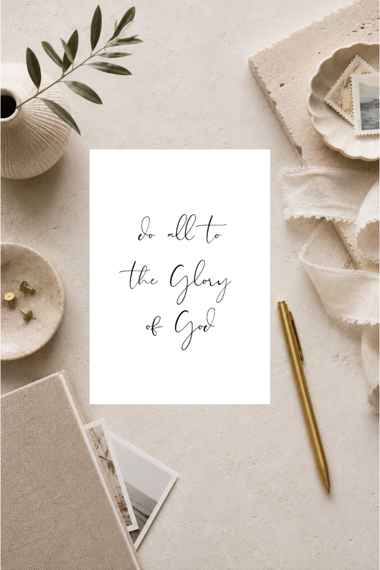 christliche Postkarte A6 - do all to the Glory of God