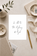 christliche Postkarte A6 - do all to the Glory of God