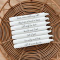 christliche Geschenkidee - Stabkerzen mit Schriftzug
