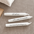 christliche Geschenkidee - Stabkerzen mit christlichem Schriftzug