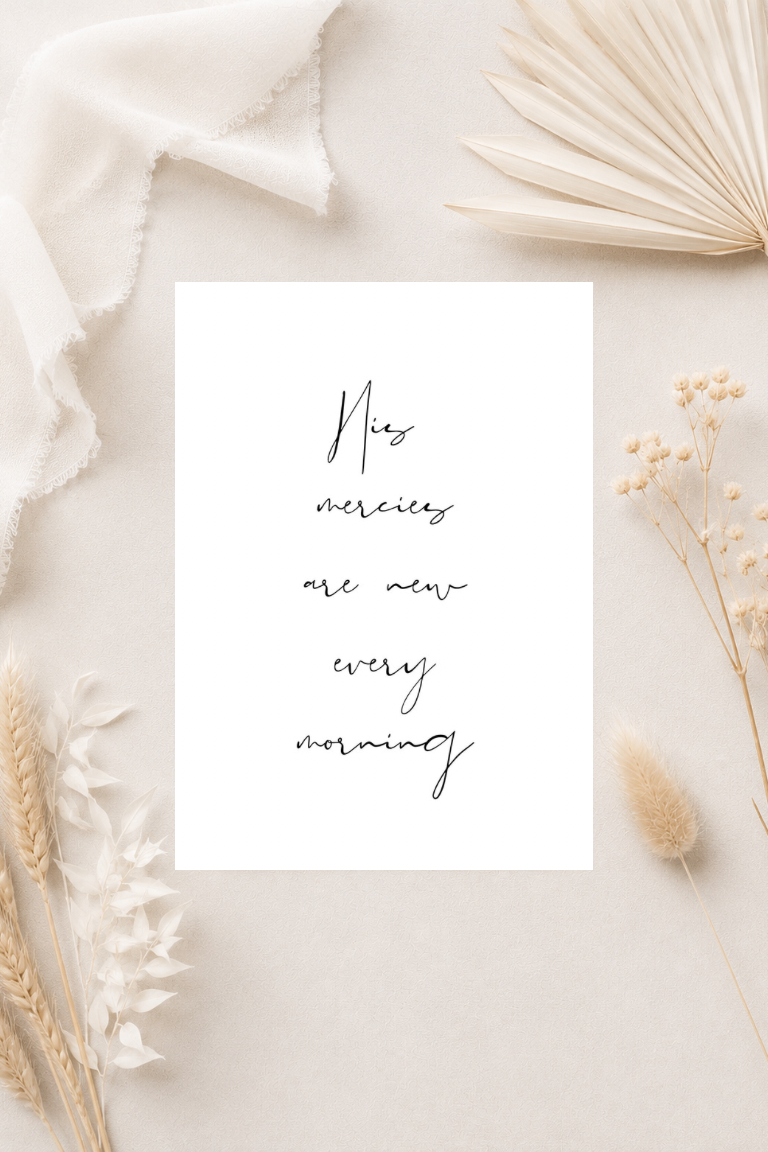 christliche Postkarte A6 - His mercies are new every morning