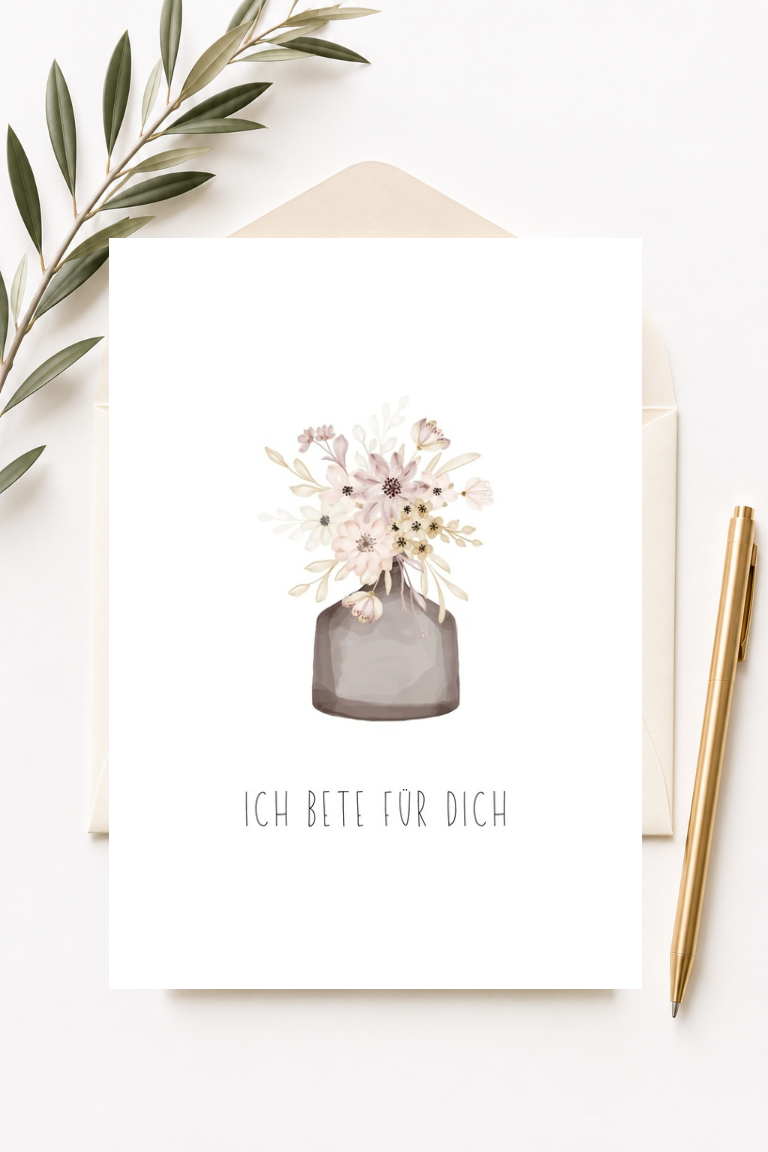 christliche Postkarte A6 - Ich bete für dich