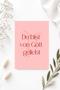 christliche Postkarte A6 -  Du bist von Gott geliebt