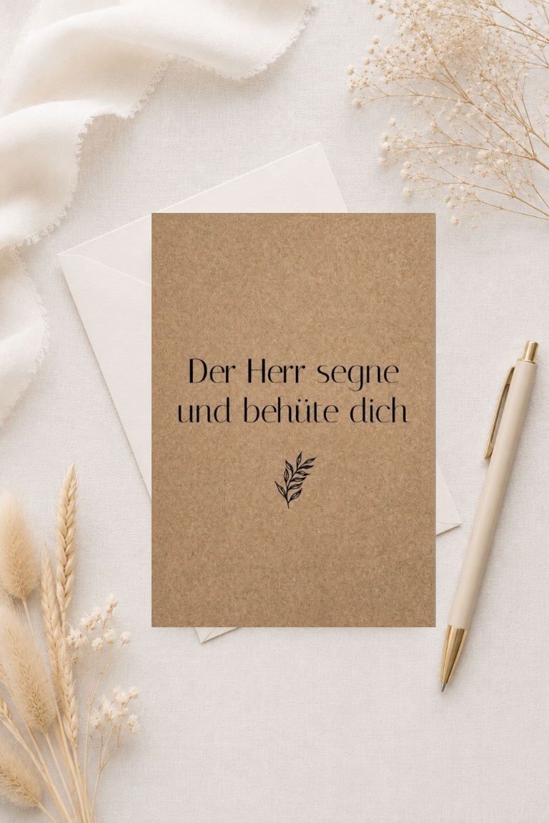 christliche Postkarte A6 - Der Herr segne und behüte dich