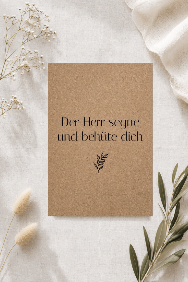 christliche Postkarte A6 - Der Herr segne und behüte dich
