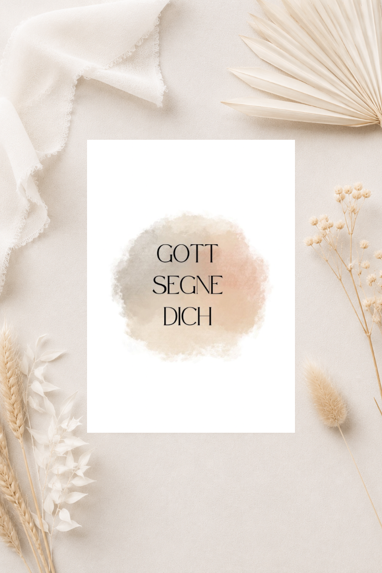 christliche Postkarte A6 - Gott segne dich