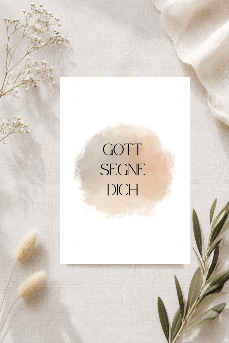 christliche Postkarte A6 - Gott segne dich