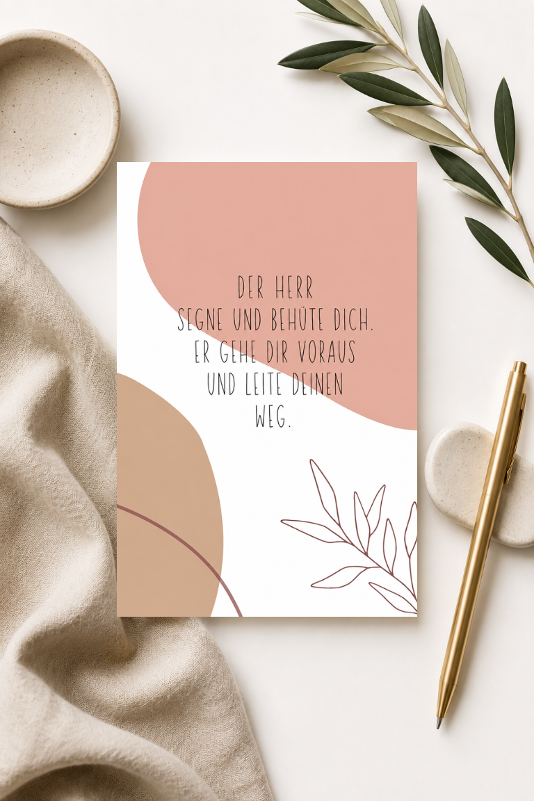 christliche Postkarte A6 -  Der Herr segne und behüte dich…