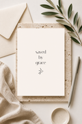 christliche Postkarte A6 - saved by grace