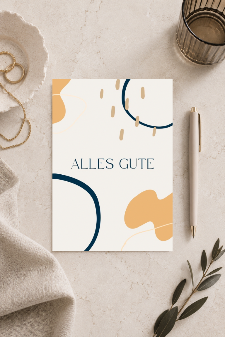 Postkarte A6 „Alles Gute“