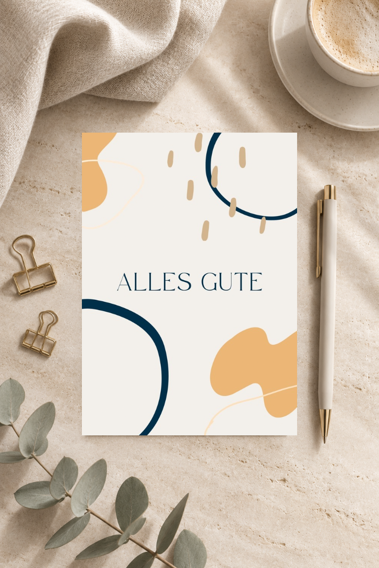 Postkarte A6 „Alles Gute“