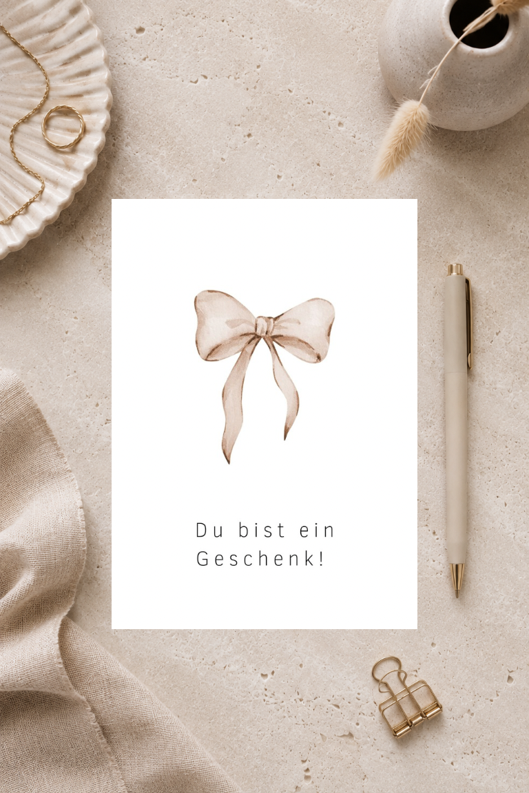 Postkarte A6 „Du bist ein Geschenk“