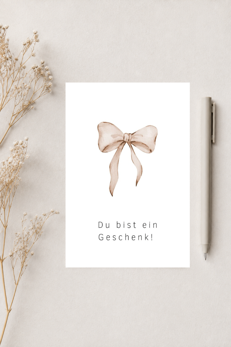 Postkarte A6 „Du bist ein Geschenk“