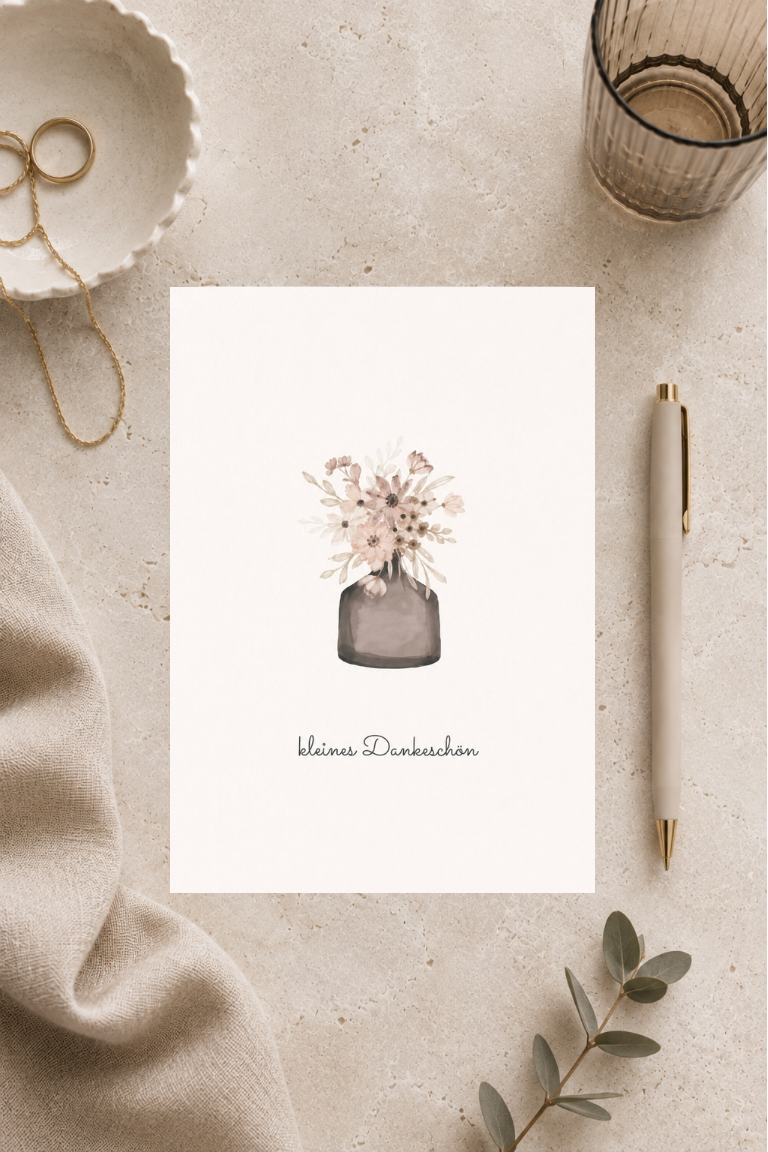 Postkarte A6 „Kleines Dankeschön“