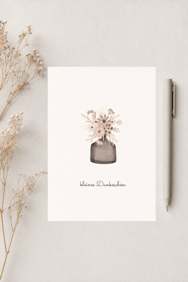 Postkarte A6 „Kleines Dankeschön“
