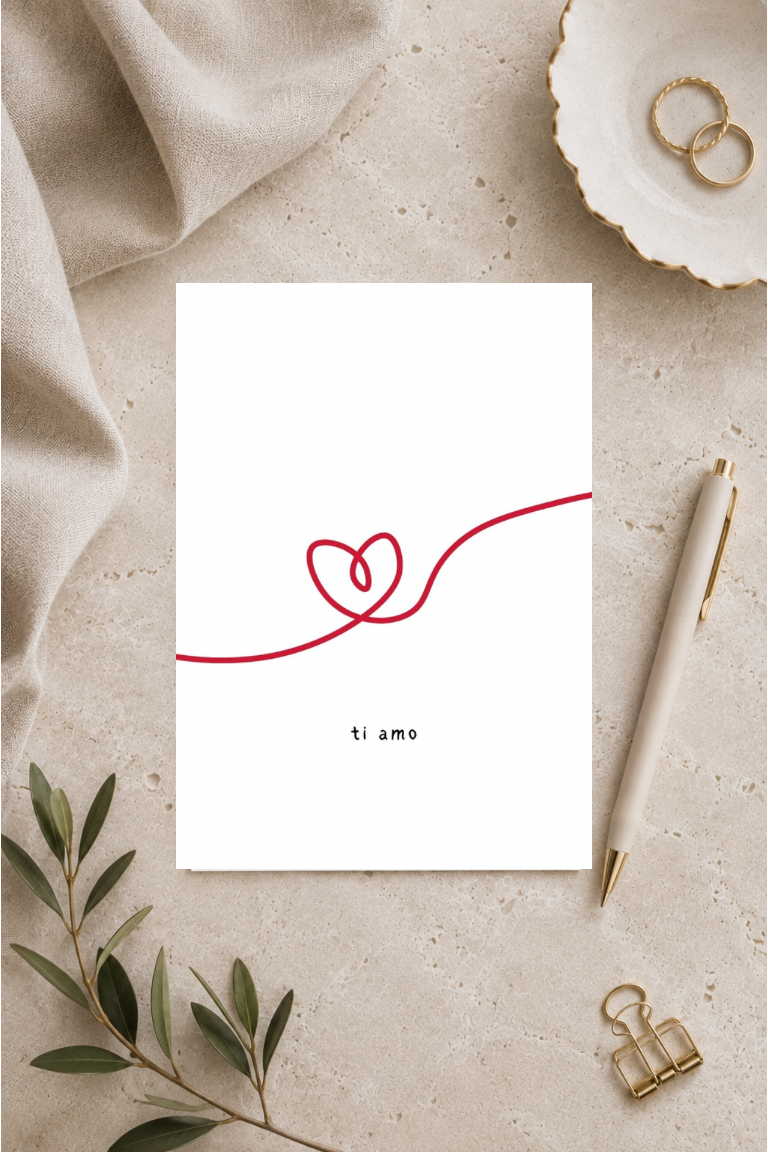 Postkarte A6 „ti amo“