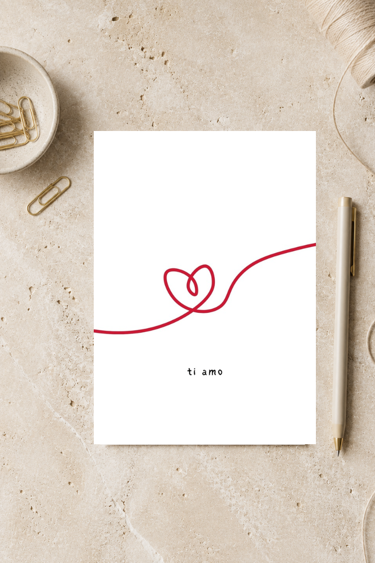 Postkarte A6 „ti amo“