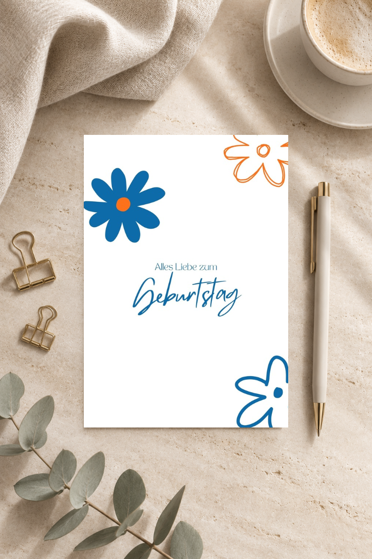 Postkarte A6 „Alles Liebe zum Geburtstag“