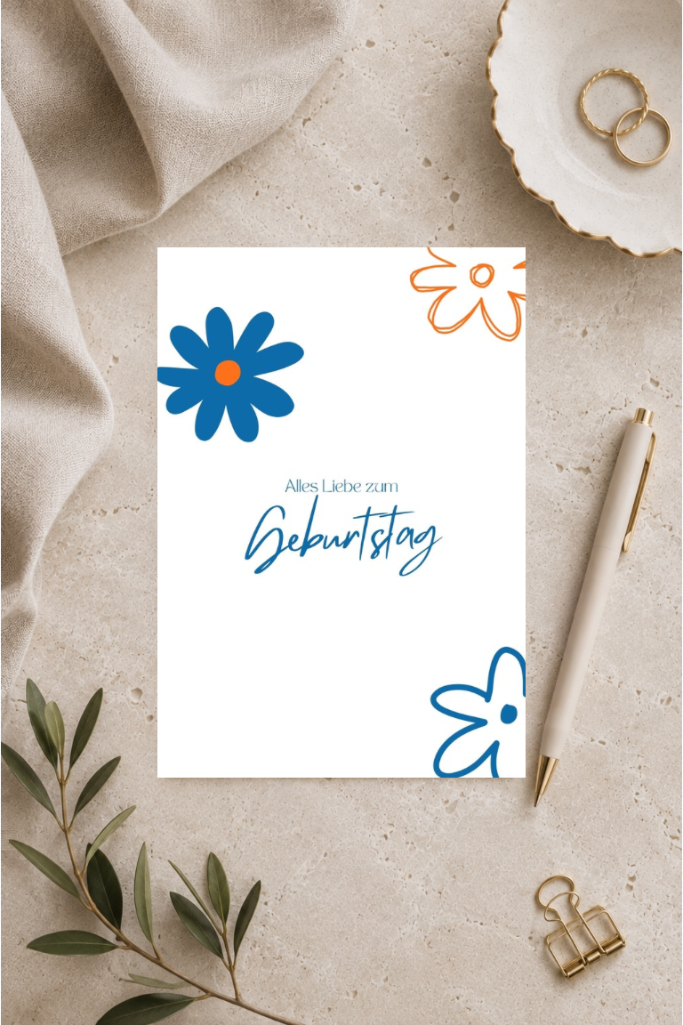 Postkarte A6 „Alles Liebe zum Geburtstag“