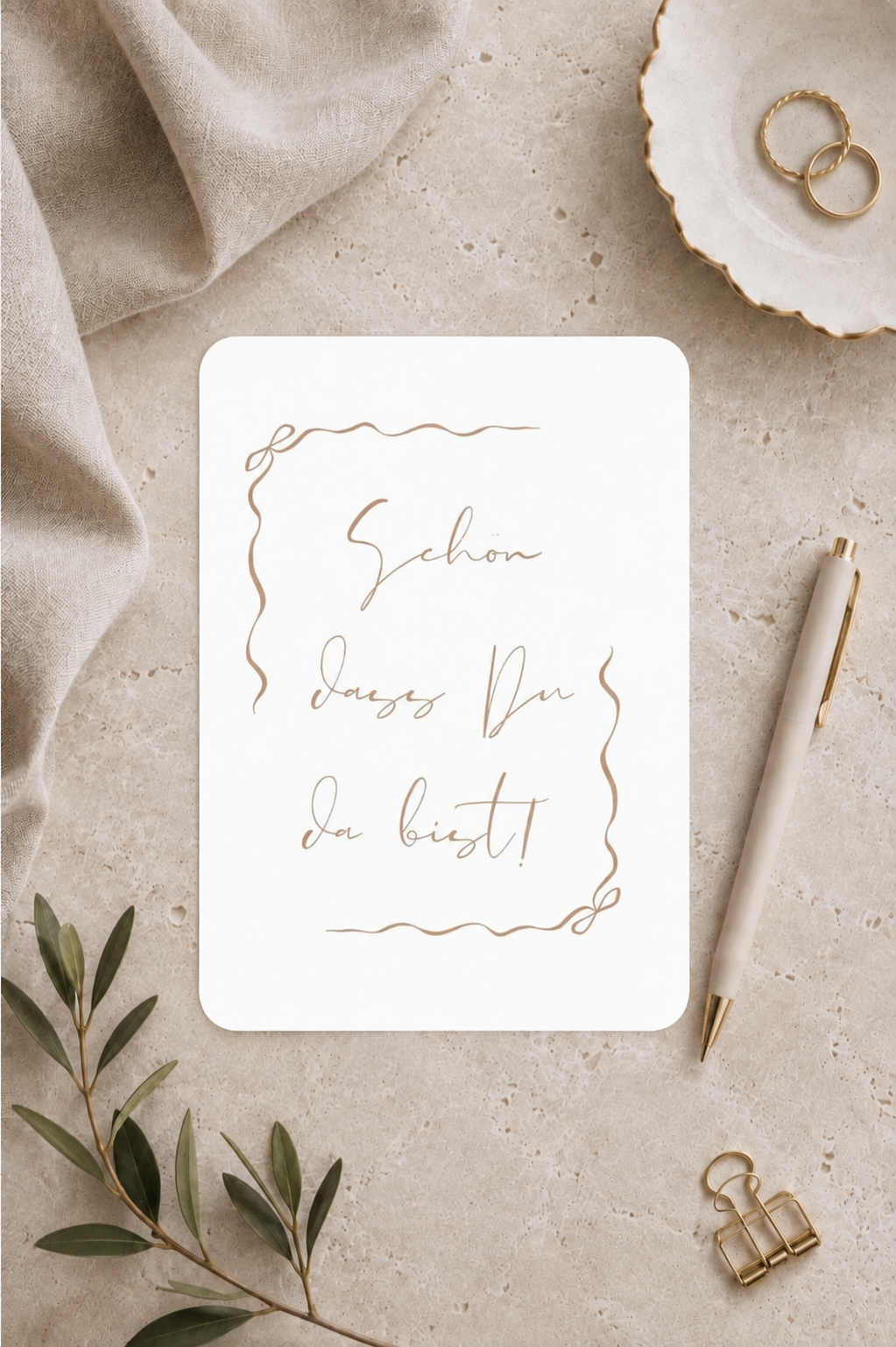 Postkarte A6 „Schön, dass Du da bist!“