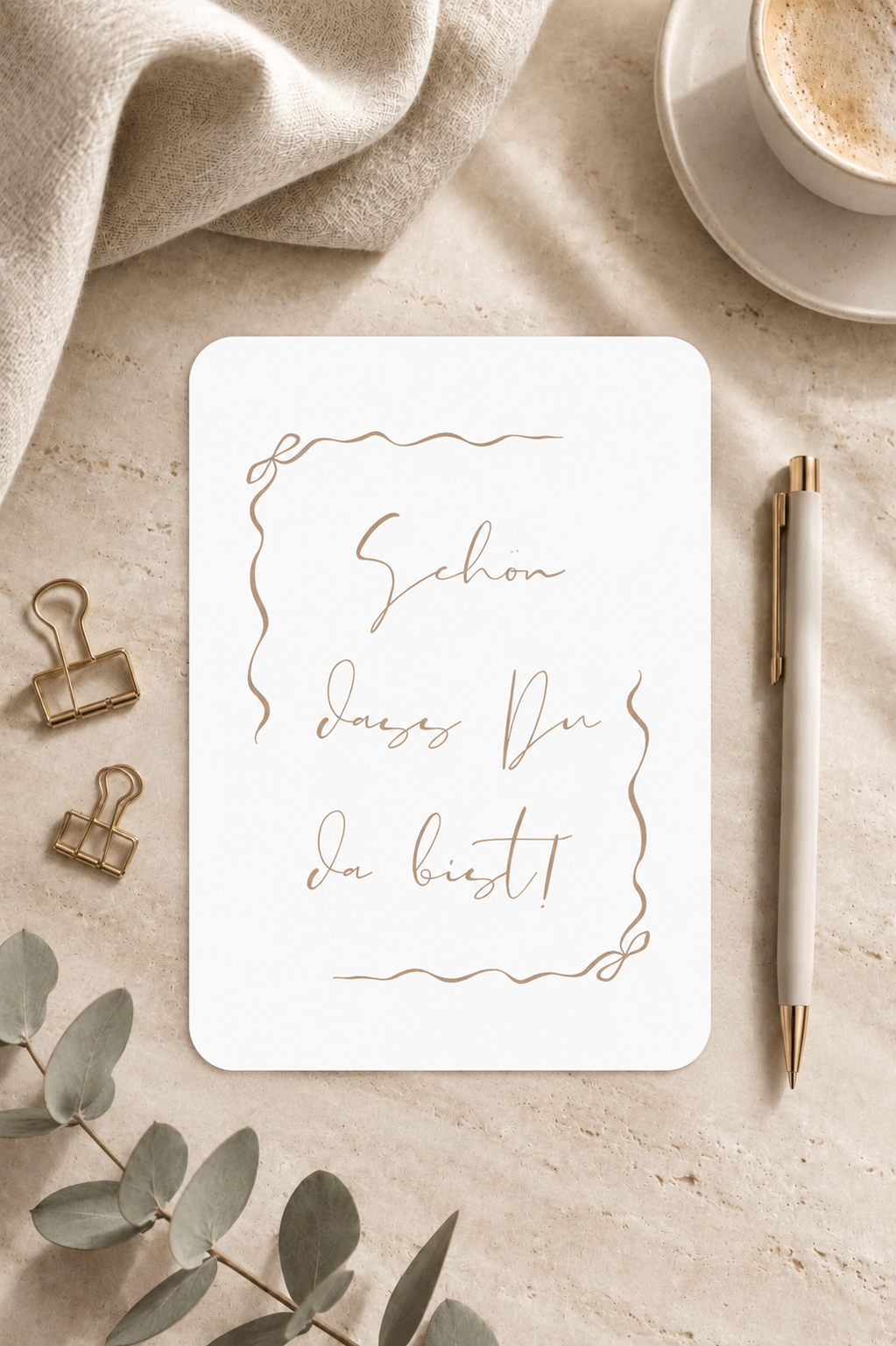 Postkarte A6 „Schön, dass Du da bist!“