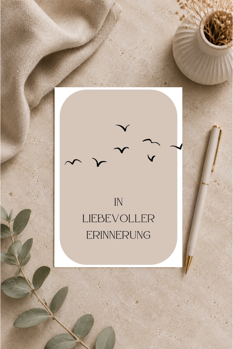Postkarte A6 „In liebevoller Erinnerung“