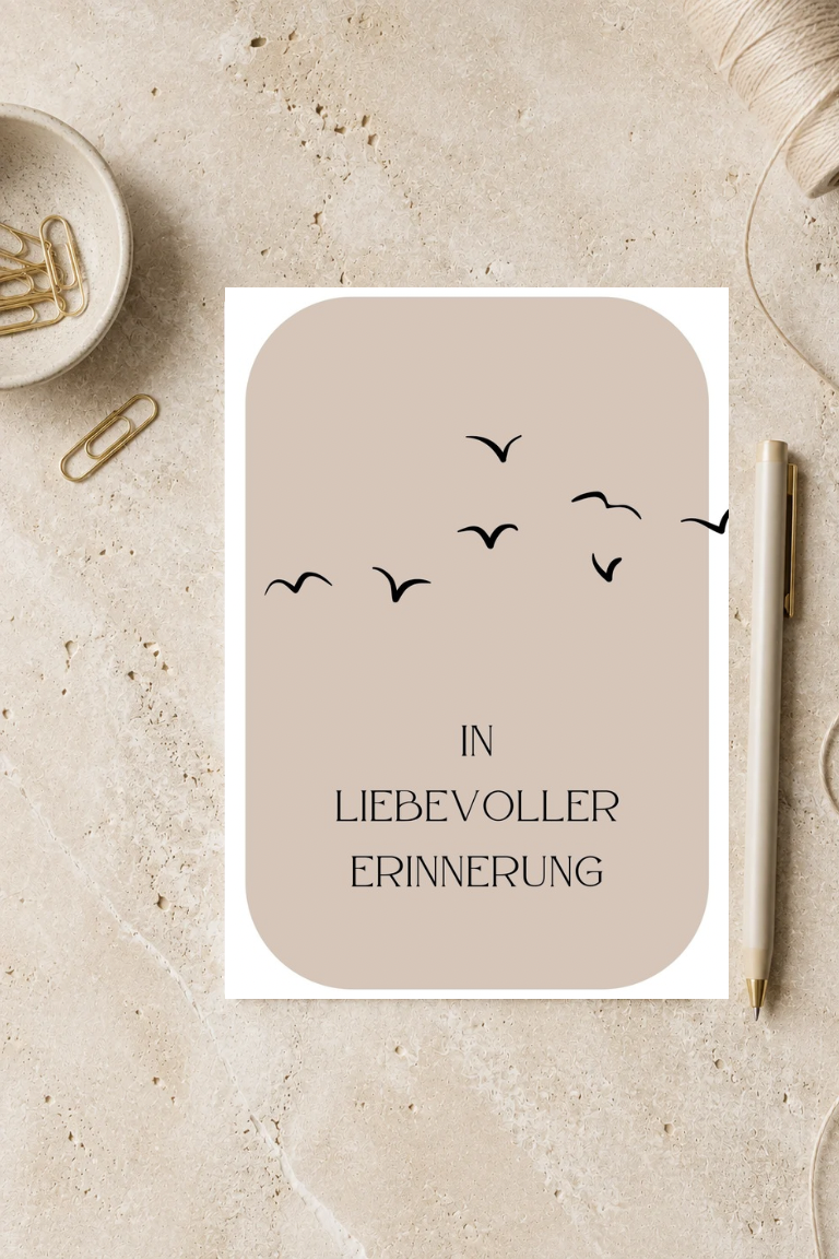 Postkarte A6 „In liebevoller Erinnerung“