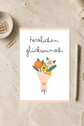 Postkarte A6 „herzlichen glückwunsch“