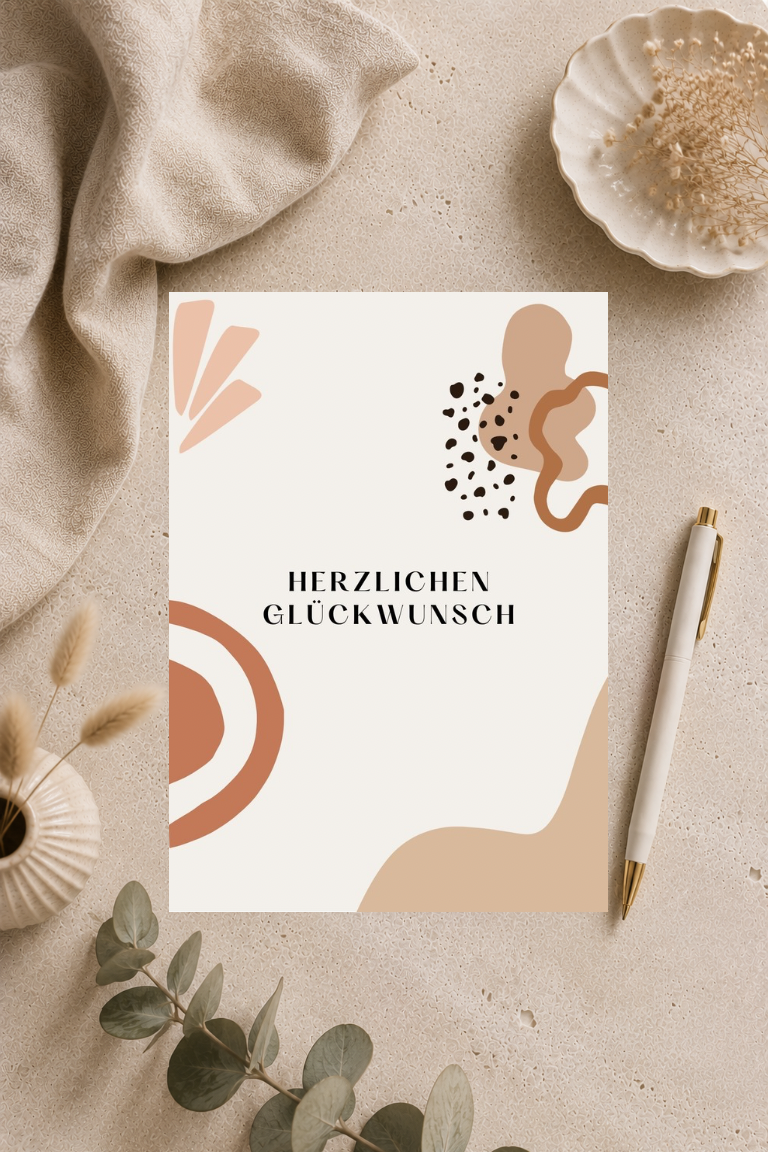Postkarte A6 „Herzlichen Glückwunsch“