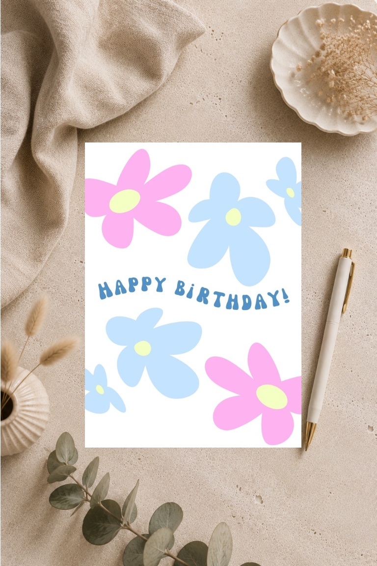 Postkarte A6 „Happy Birthday“