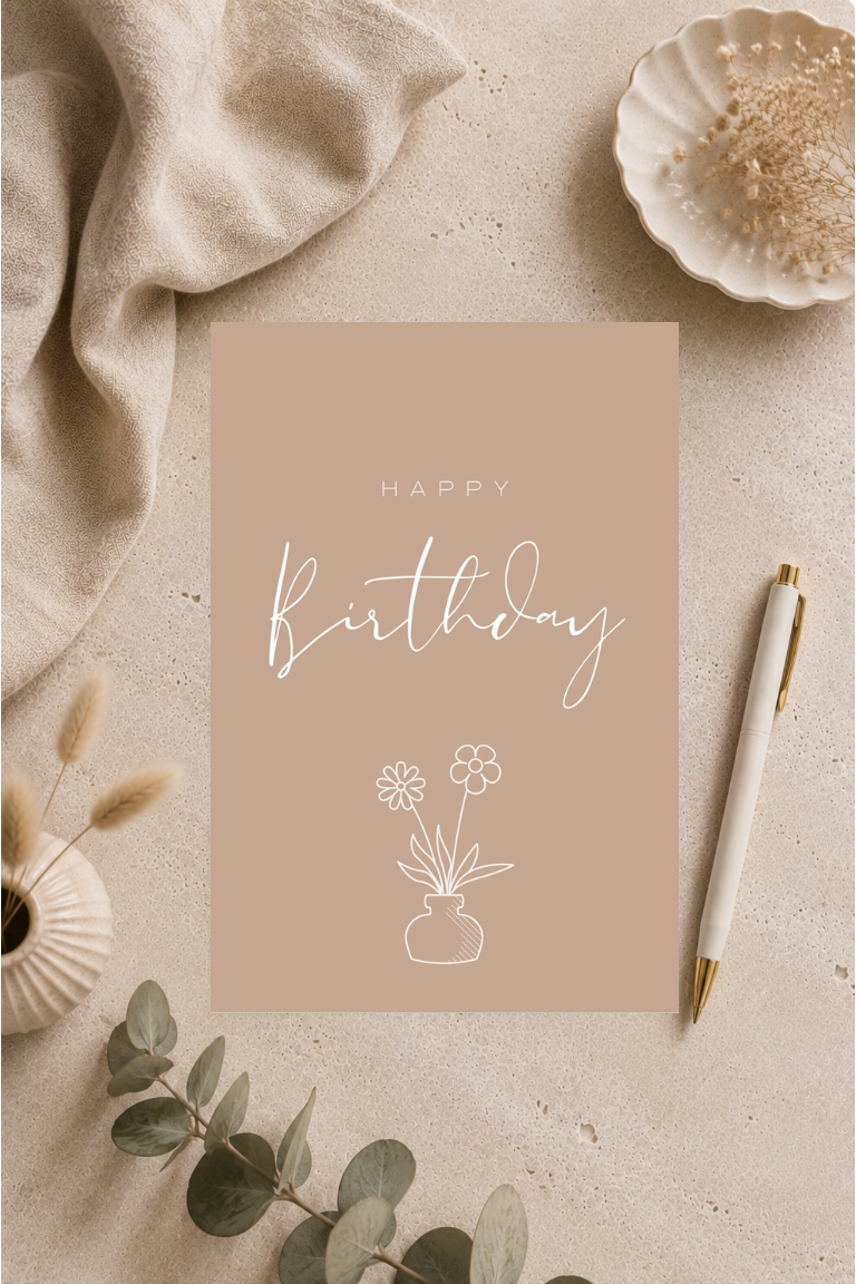 Postkarte A6 „Happy Birthday“