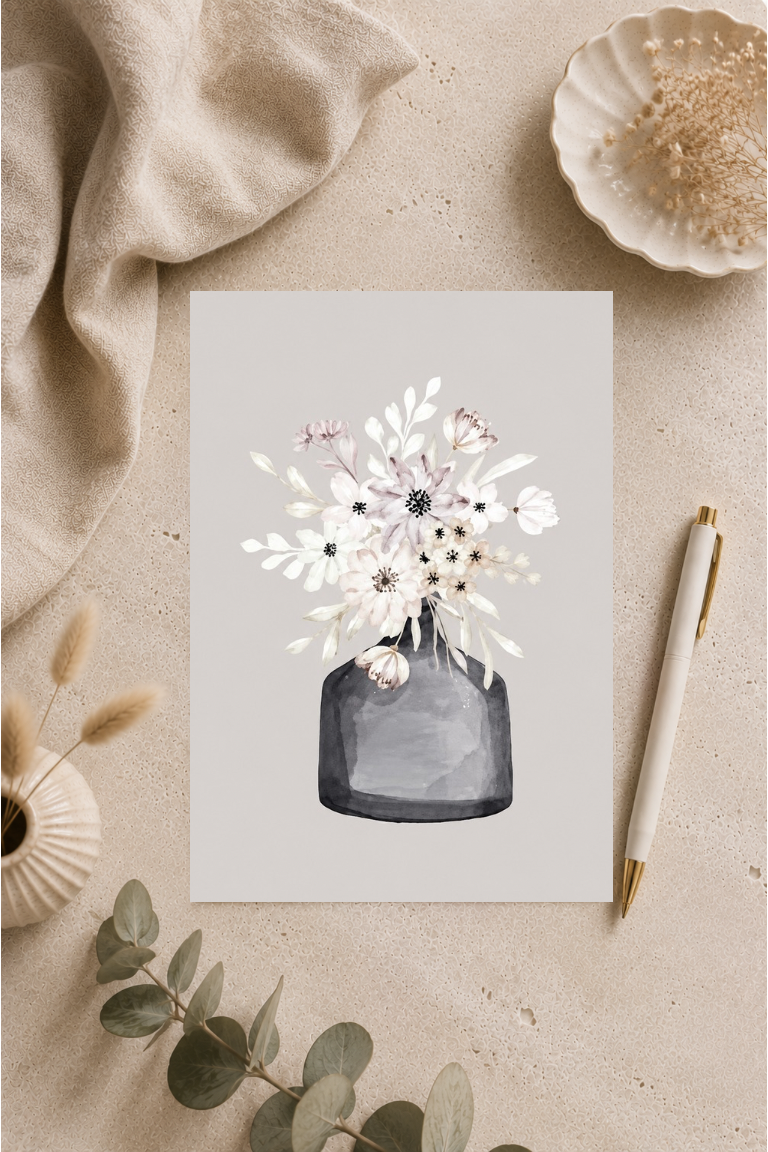 Postkarte A6 „Blumengruß“