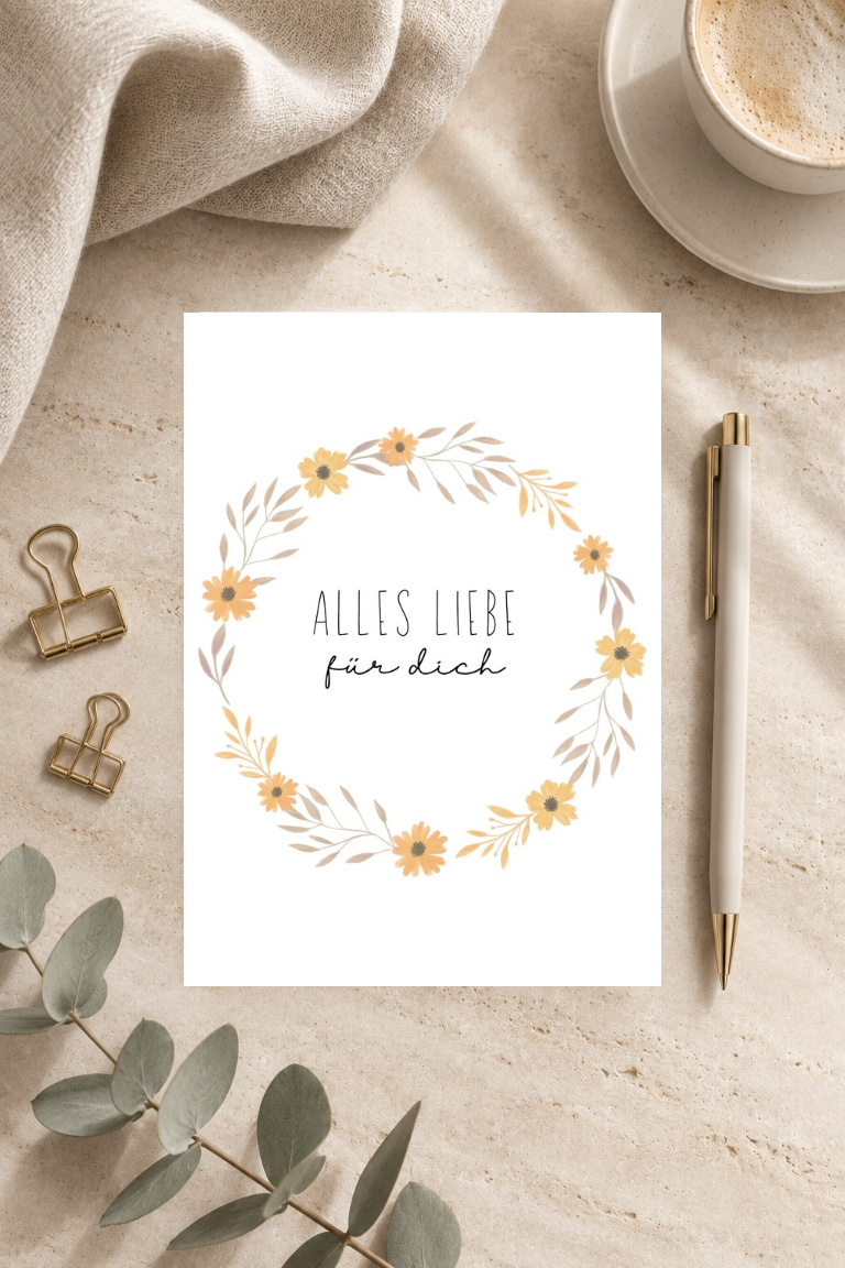 Postkarte A6 „Alles Liebe für dich“
