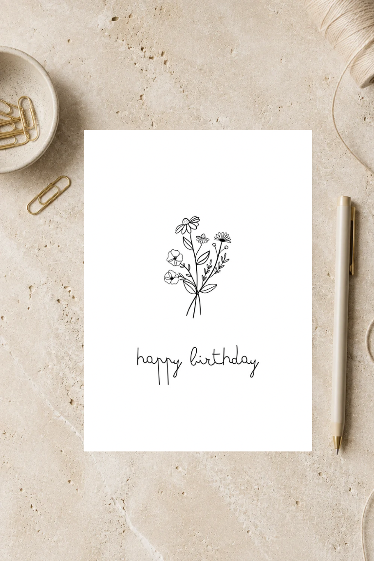 Postkarte A6 „happy birthday“