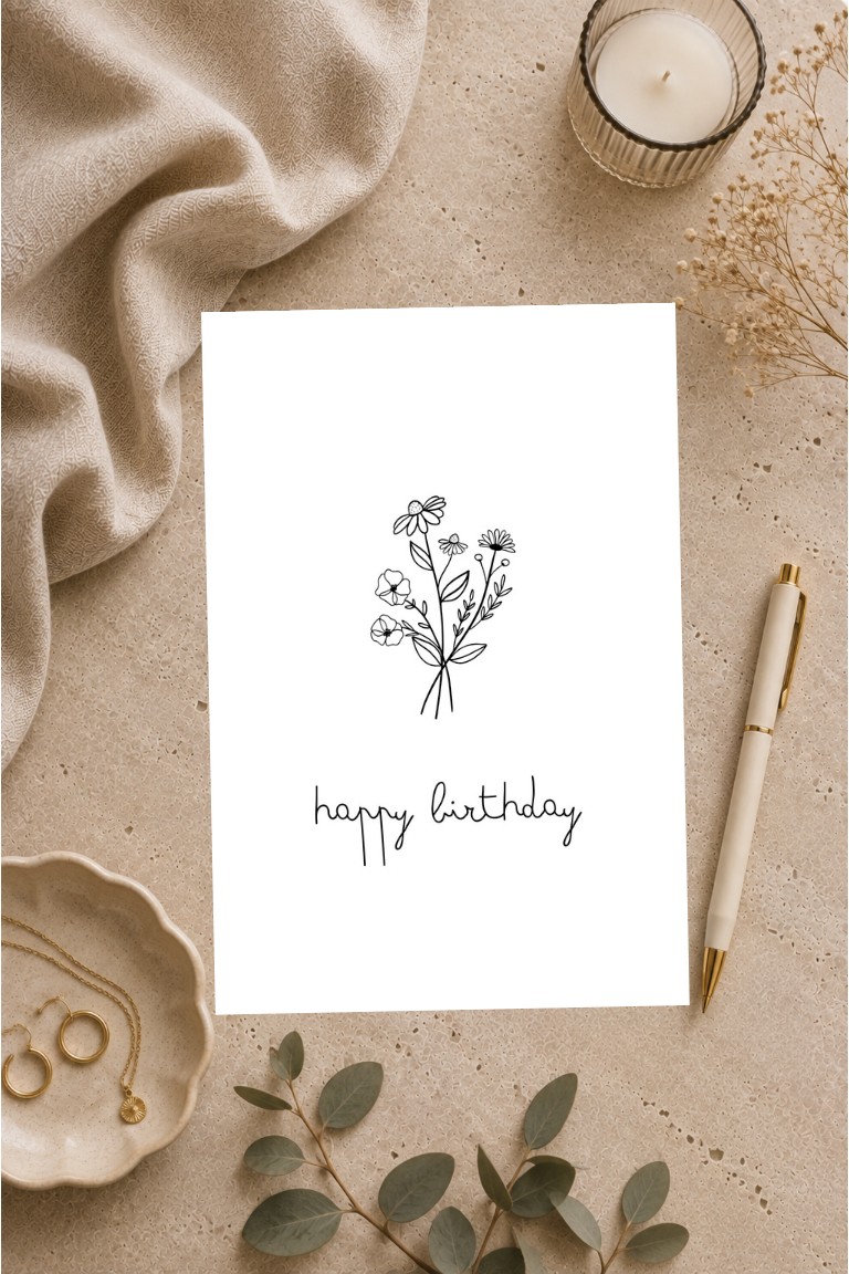 Postkarte A6 „happy birthday“