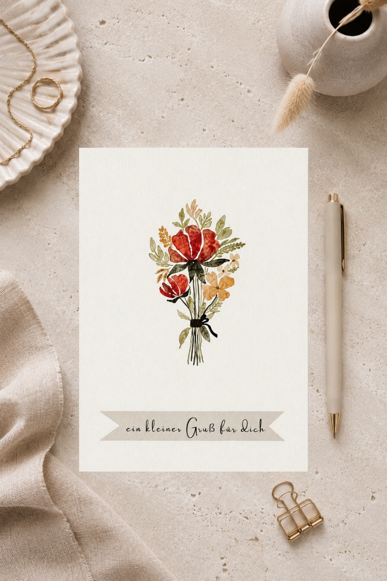 Postkarte A6 „ein kleiner Gruß für dich“